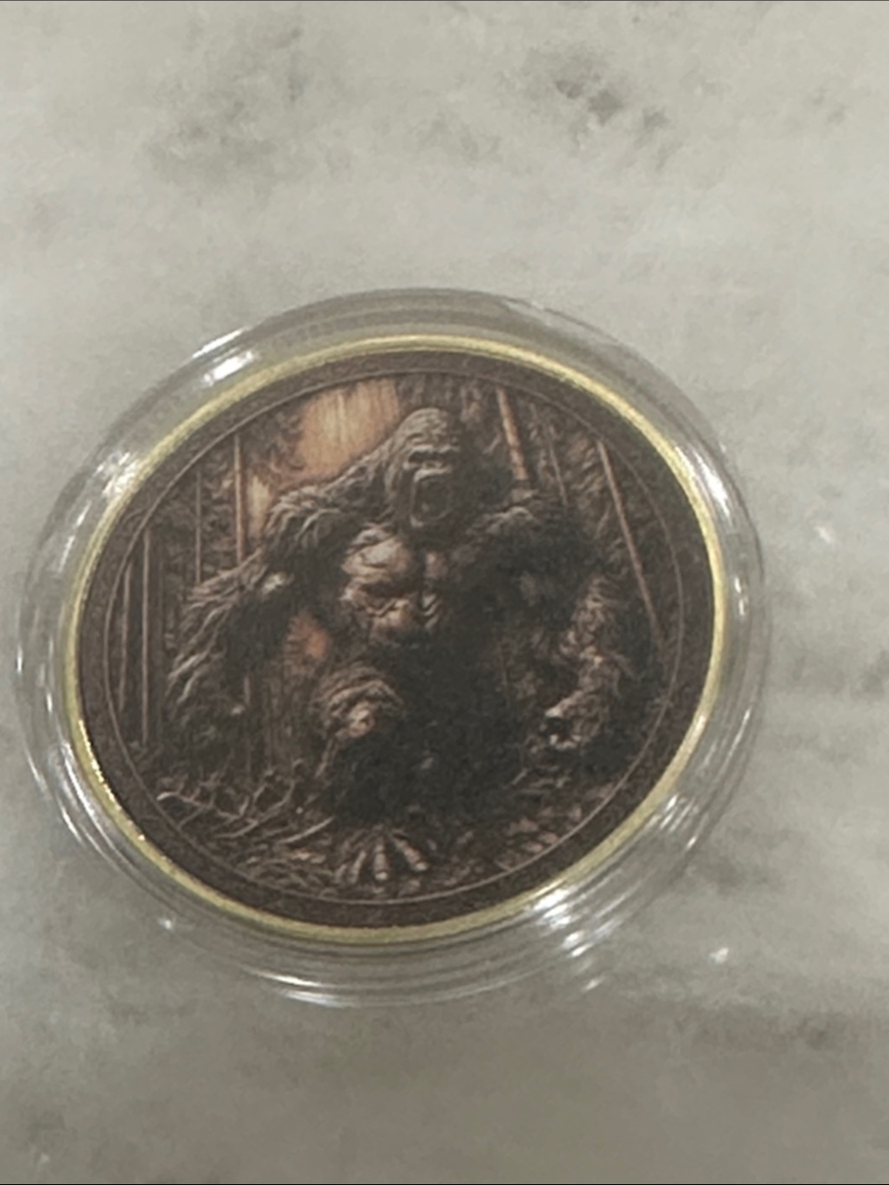 Bronze Gorilla Art Medallion Coin